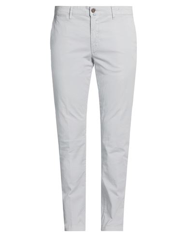 Man Pants Light grey Size 42 Cotton, Elastane