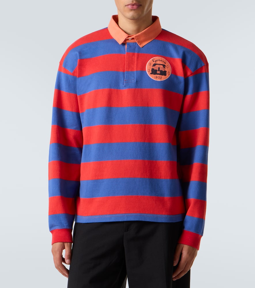 Striped cotton polo shirt