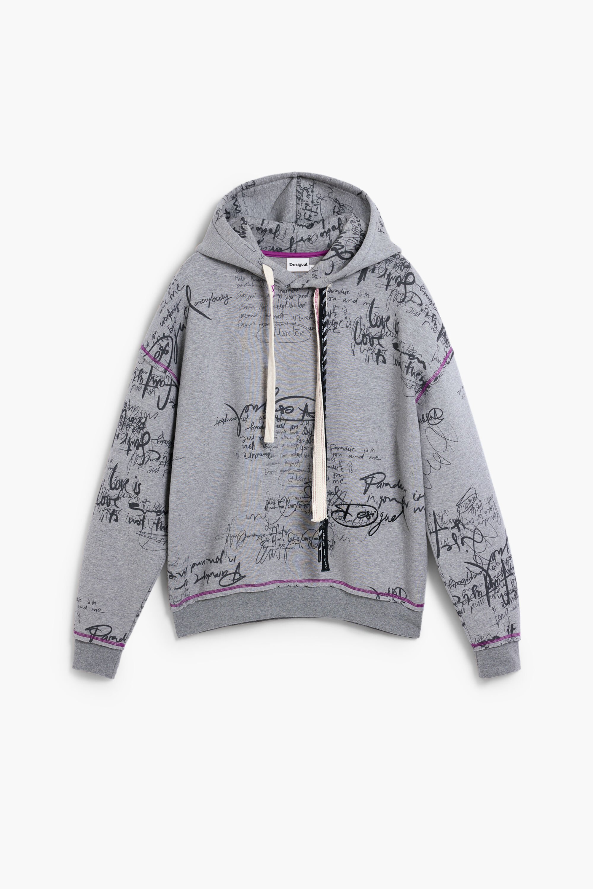 Hoodie with lettering
