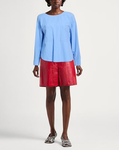 Woman Top Azure Size 6 Cotton