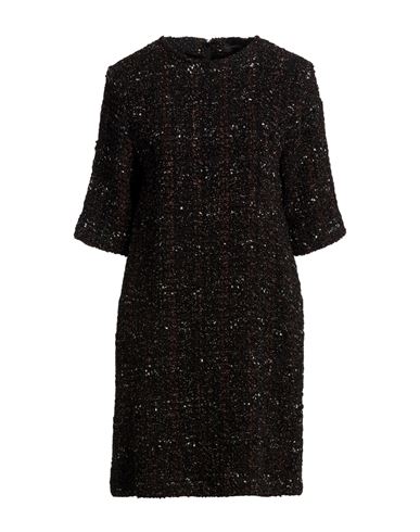 Woman Mini dress Black Size 0 Polyester, Virgin Wool, Elastane