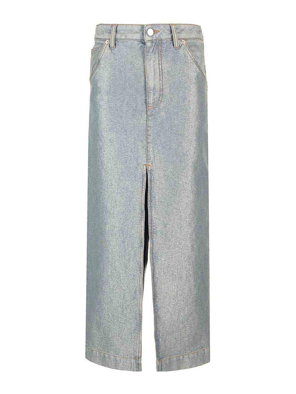 Lurex Denim Skirt