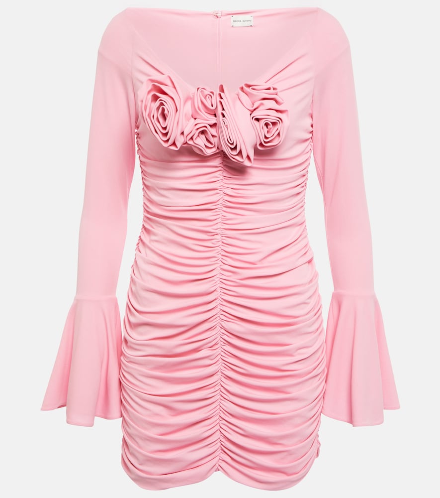 Ruched jersey minidress