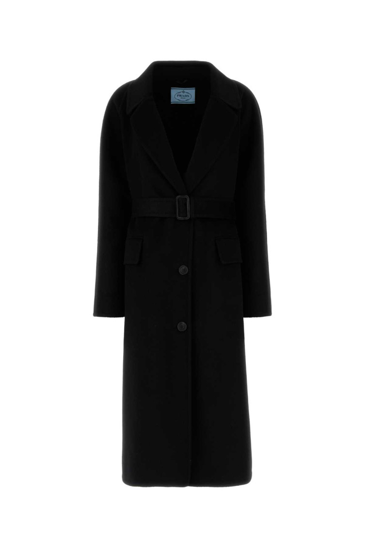 Black Wool Blend Coat