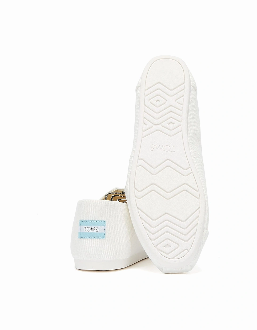 Men's TOMS Alpargata Cotton Canvas Mens White Espadrilles - Size: 10
