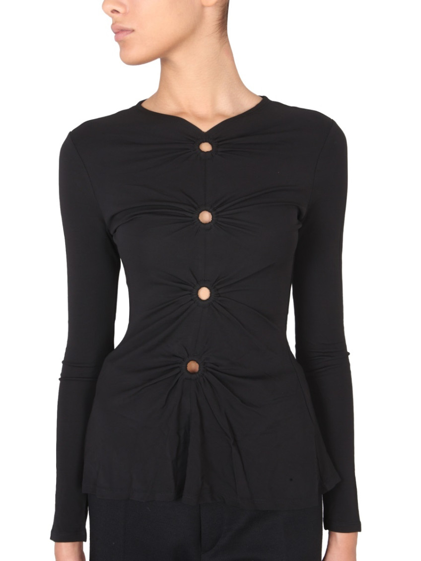 Black Solid Round Neck Sweater