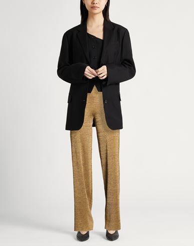 Woman Pants Gold Size M Viscose, Metallic Polyester