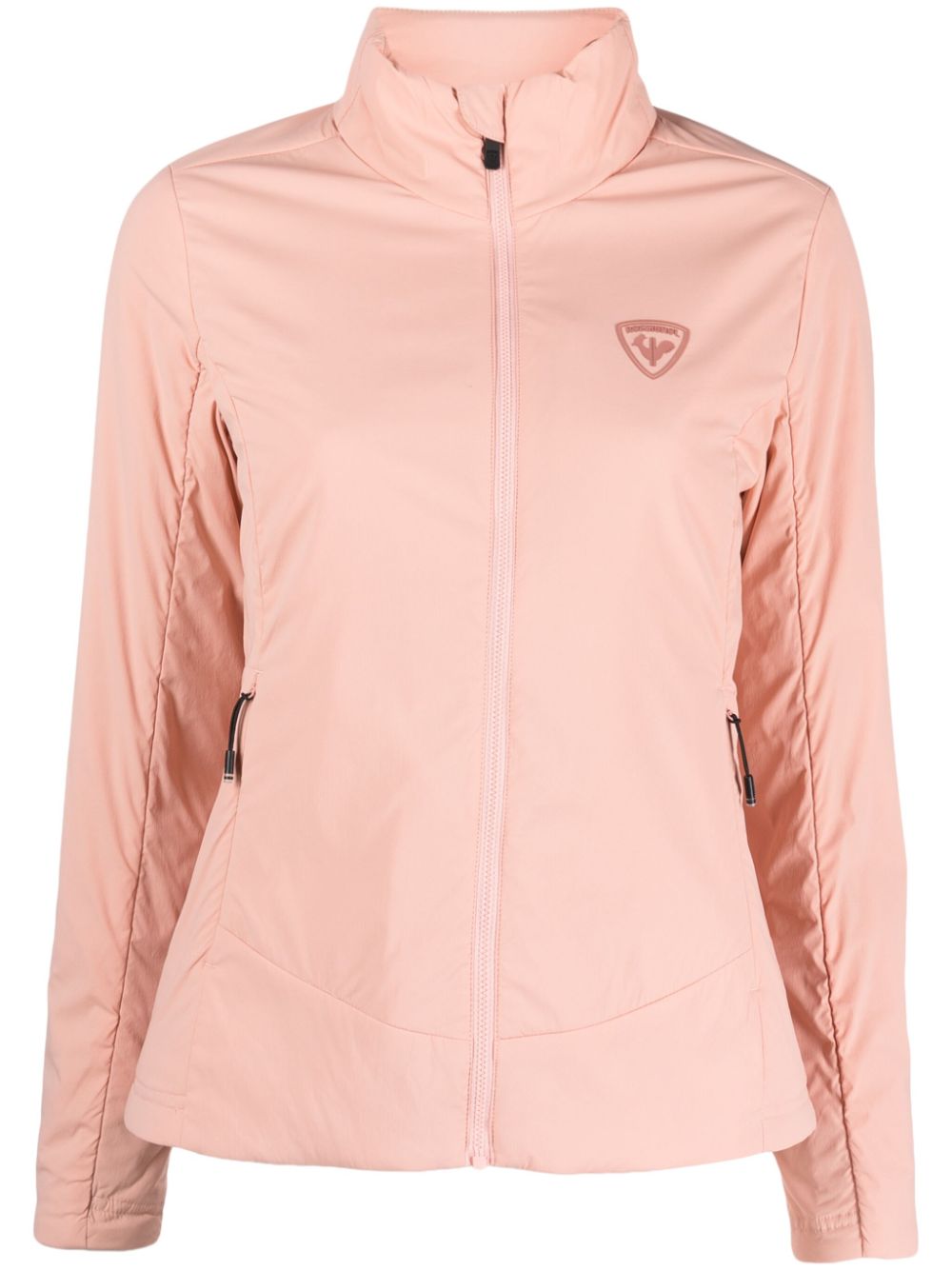 Logo-patch stand-up collar jacket - Blue