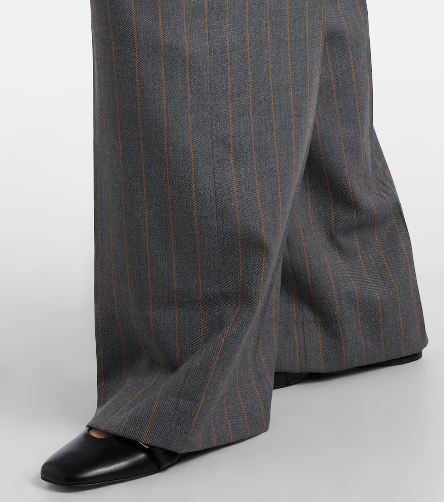 Pinstripe wide-leg pants