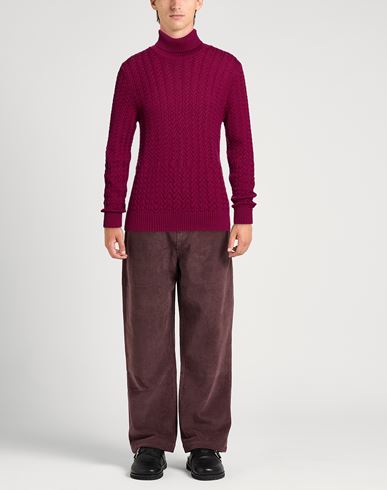 By Slowear Man Turtleneck Mauve Size 40 Virgin Wool