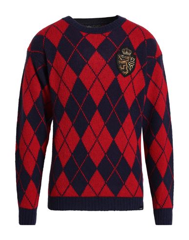 Man Sweater Red Size 3XL Acrylic, Polyamide, Polyester, Wool