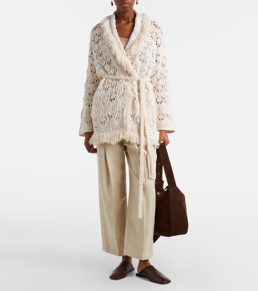 Lagoon Romance cotton-blend cardigan