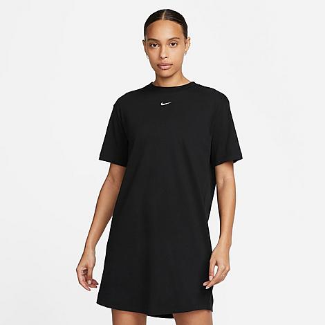Women's Sportswear Essential Short-Sleeve T-Shirt Dress in Black/Black
