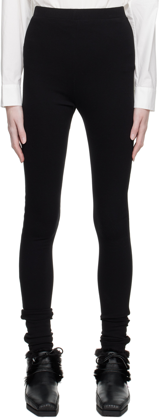Black zip leggings