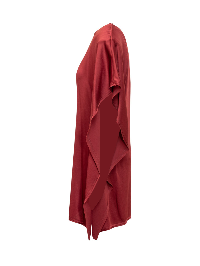 Draped Mini Jersey Dress