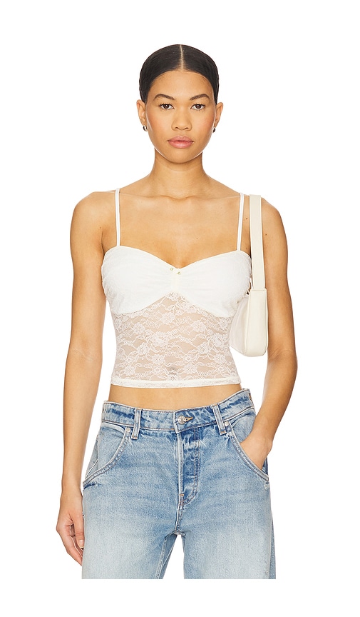 MAJORELLE Cristina Tank Top in Ivory. -  XS also in L, M, S