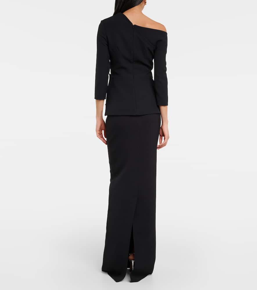 Safiyaa Juah sequined asymmetric crêpe top