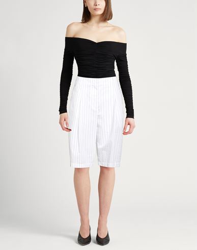 Woman Shorts & Bermuda Shorts White Size 2 Cotton, Polyamide