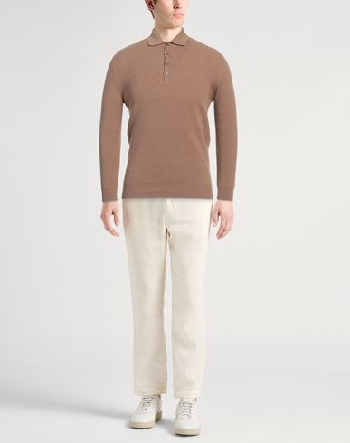 Man Sweater Camel Size 40 Cashmere