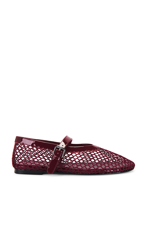 RAYE Noam Flat in Burgundy. 9. Also