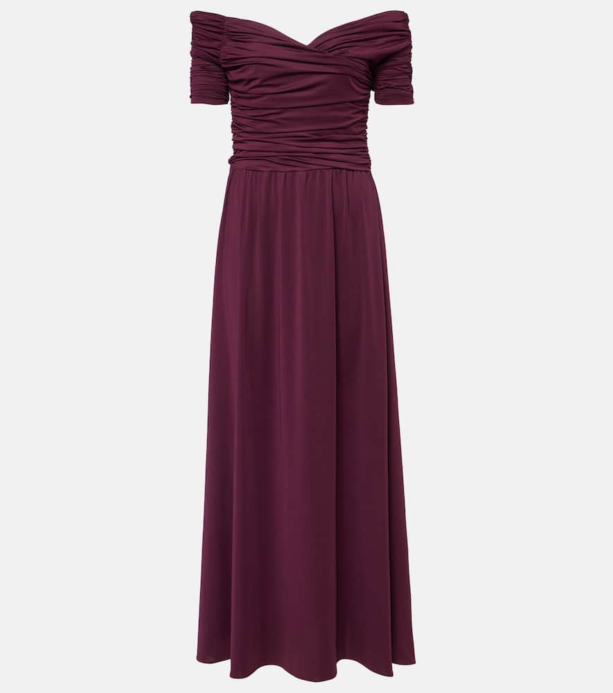 Charlotte ruched jersey midi dress