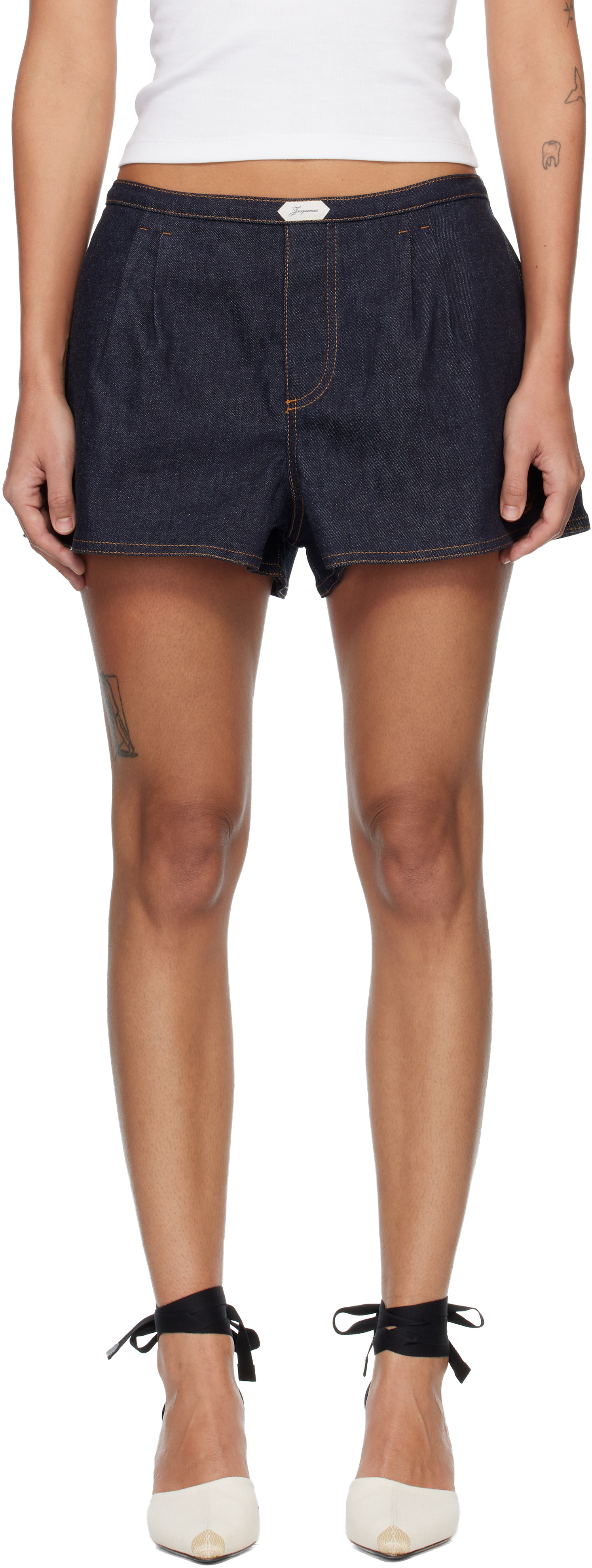 Navy 'The Amelo de-Nîmes denim' Shorts