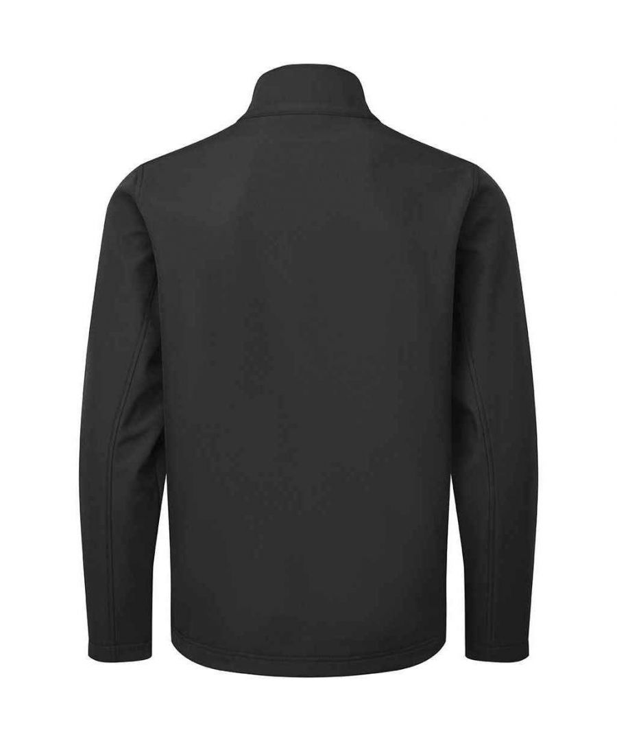 Premier Mens Windchecker Recycled Soft Shell Jacket Black