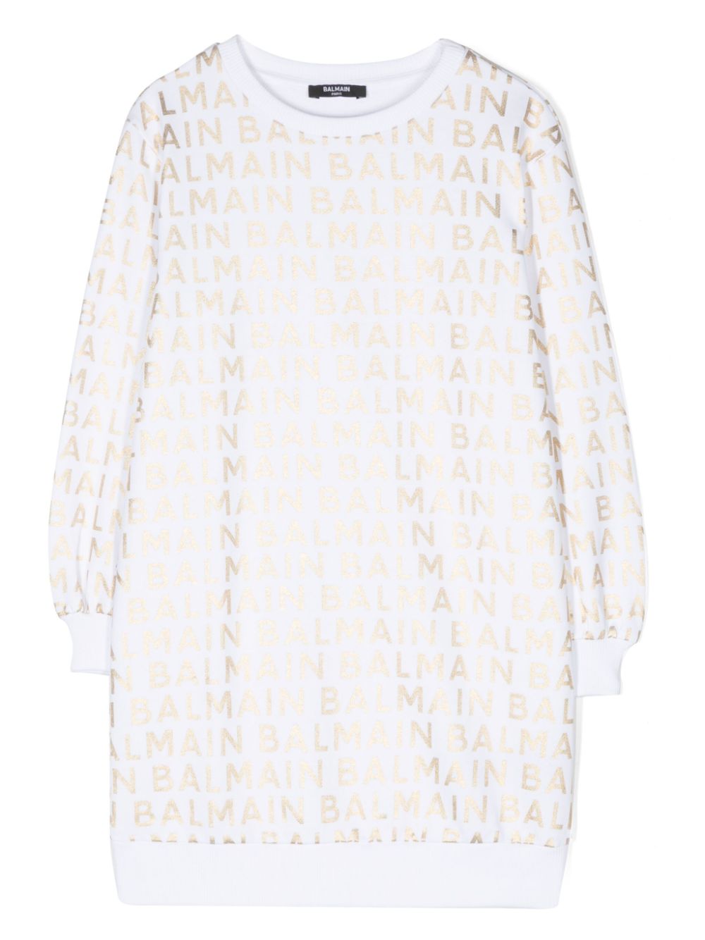 Logo-print sweatshirt dress - White