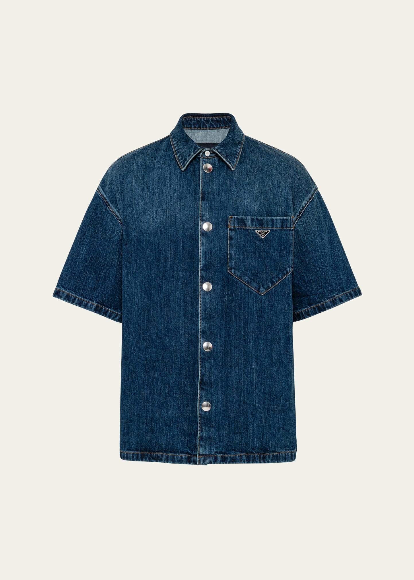 Men's Denim Snap-Front Shirt