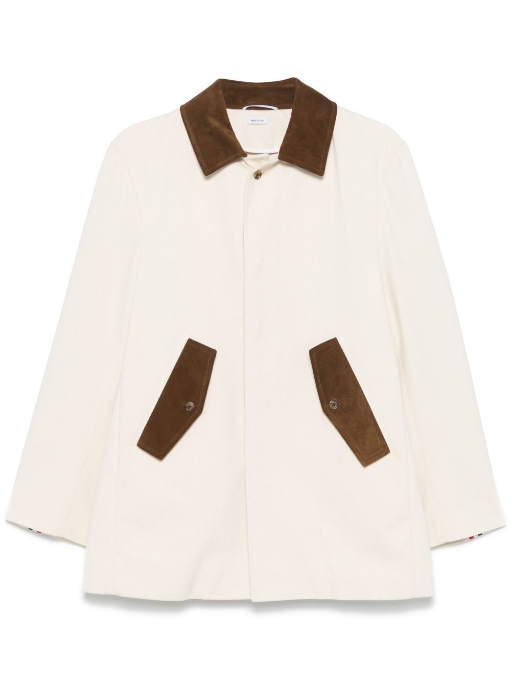 Bal collar denim jacket - White