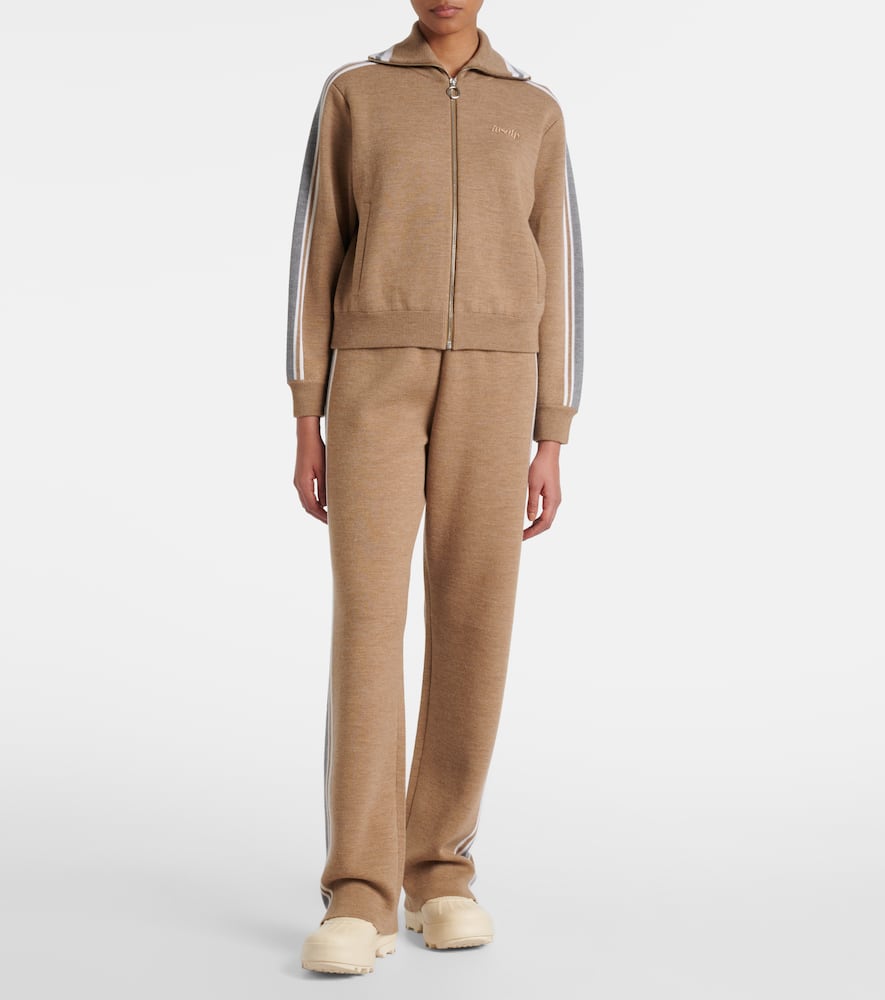 Benada striped wool-blend jacket