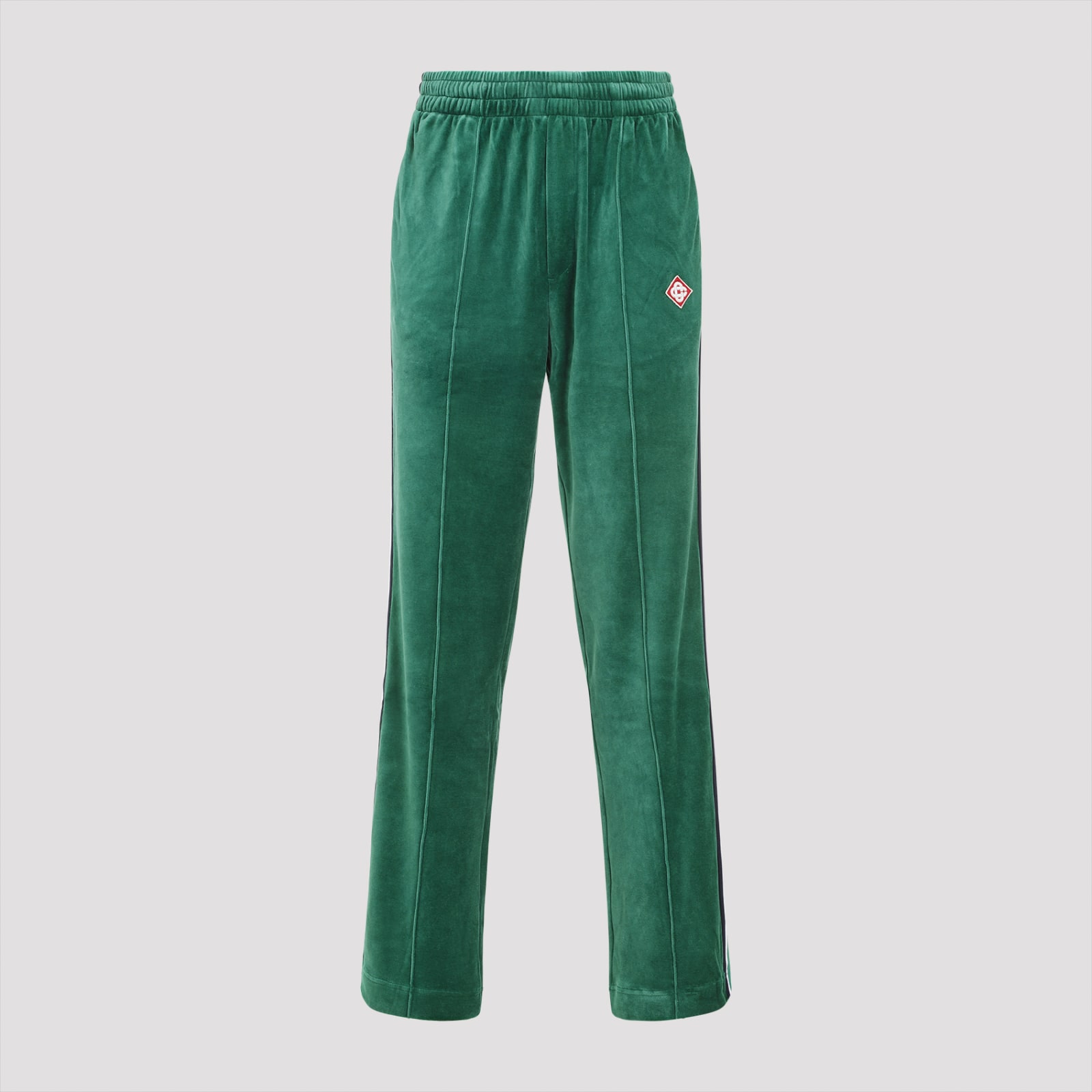 Velour track pants - Green