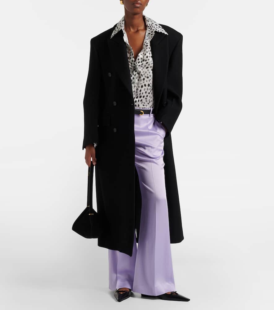 Printed satin blouse