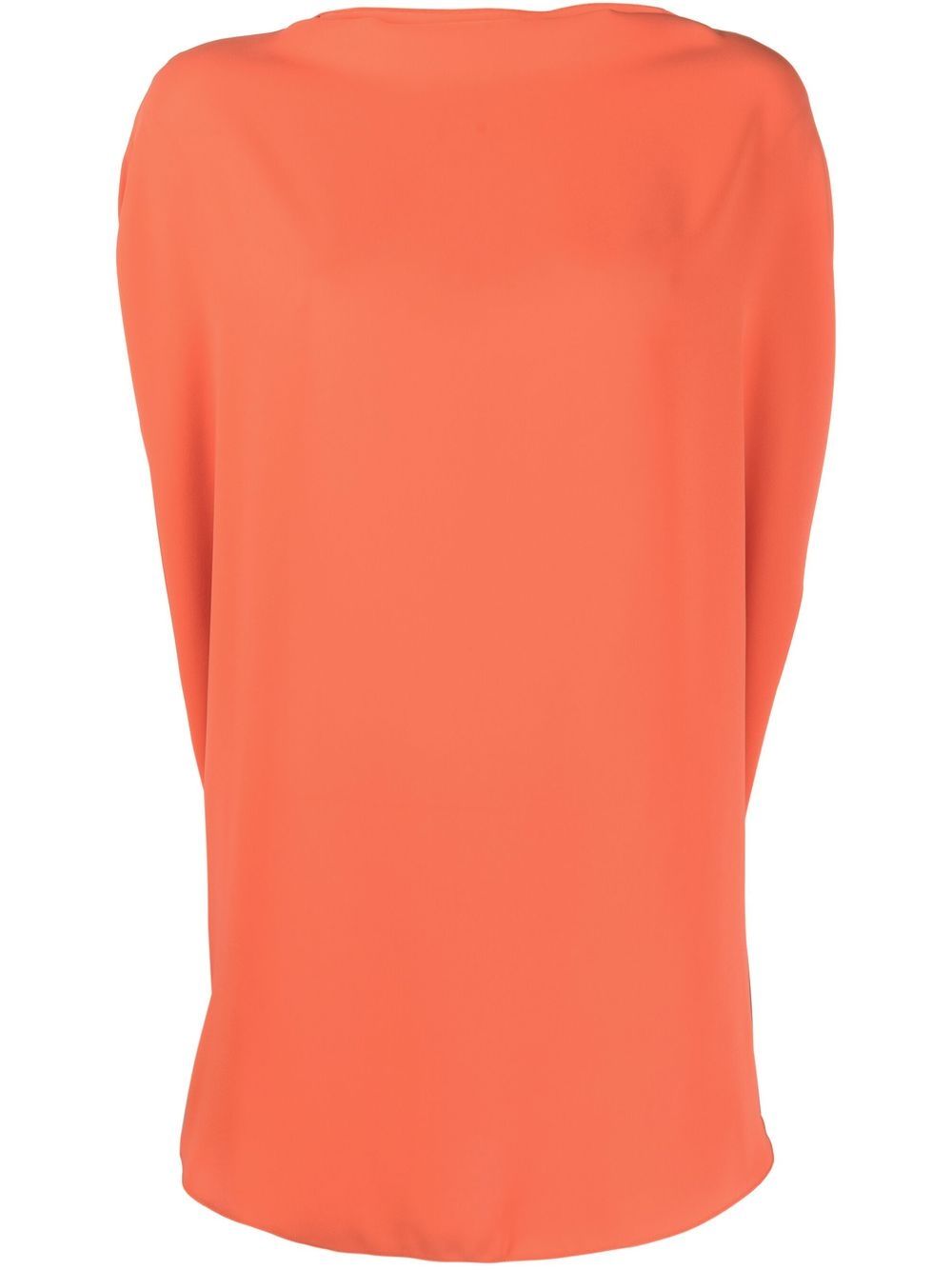 Mock-neck flared blouse - Black