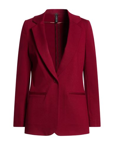 Woman Blazer Burgundy Size 8 Viscose, Polyamide, Elastane
