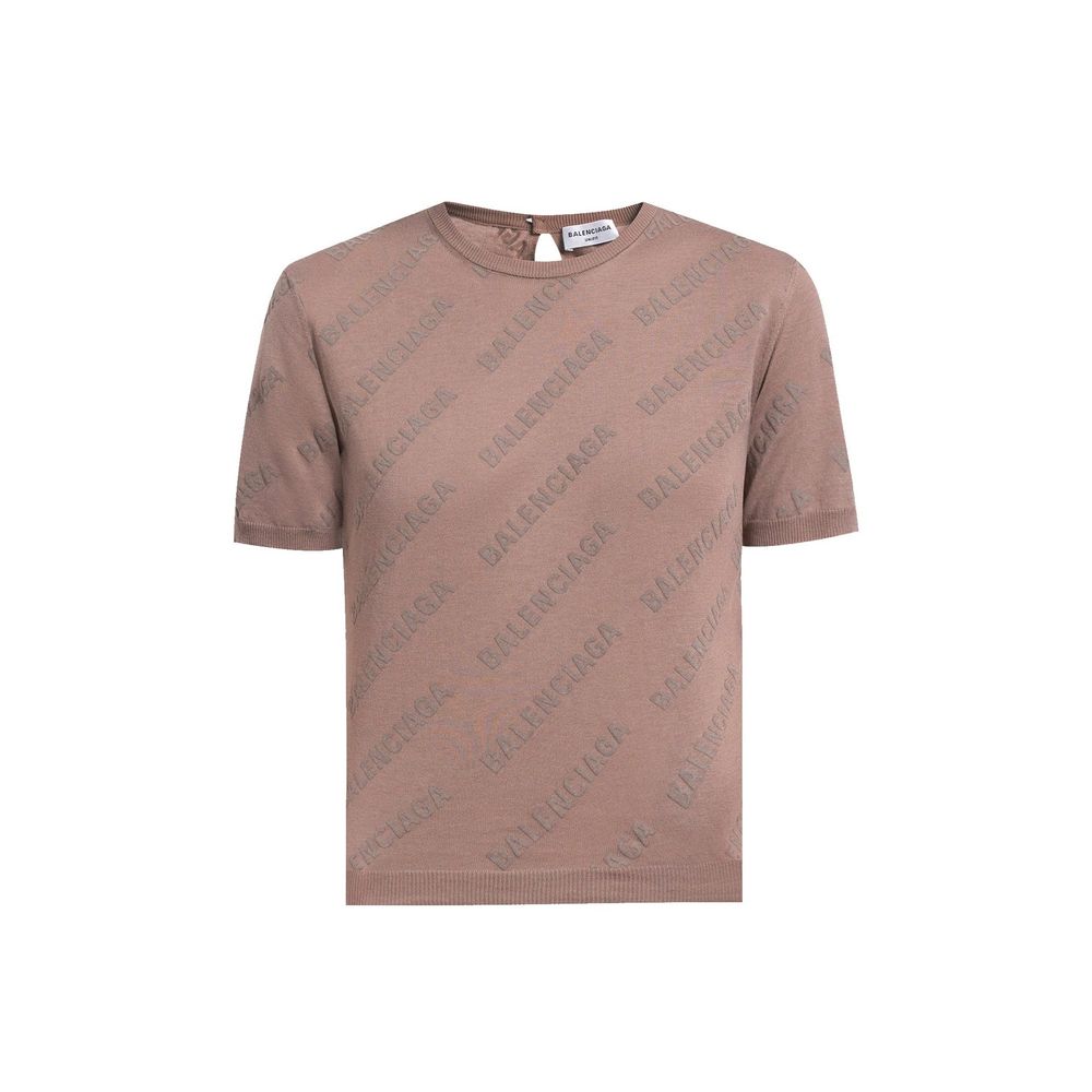 Logo-Print Cotton T-Shirt — Brown