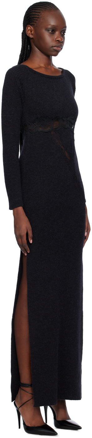 VAILLANT Black Vented Maxi Dress