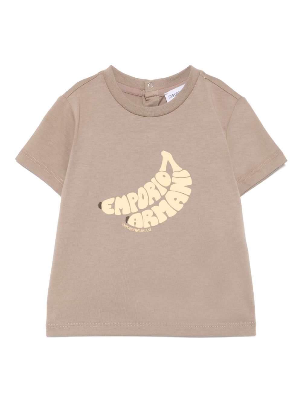 Emporio Armani Kids graphic-print T-shirt - Brown