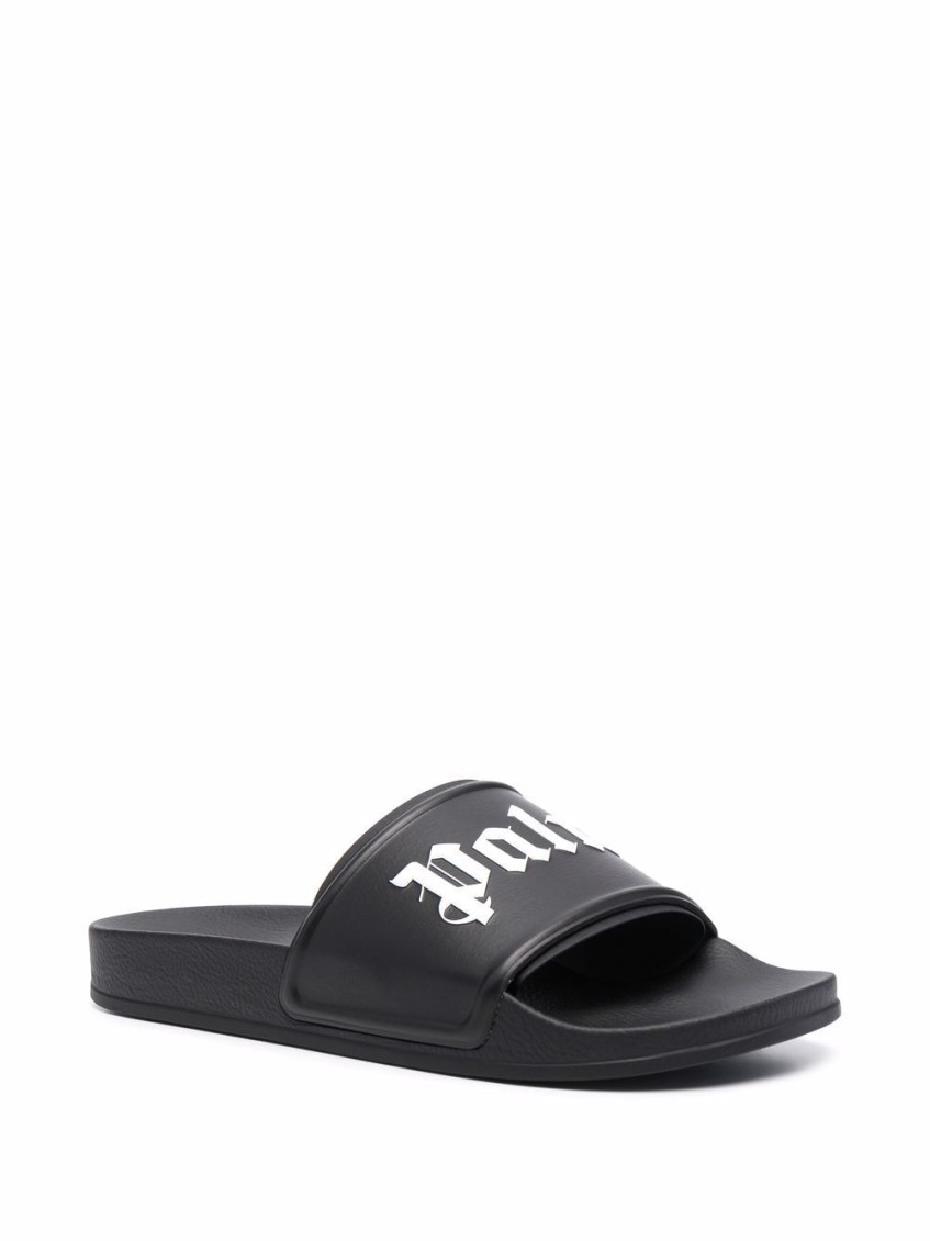 Black Logo Pool Slides