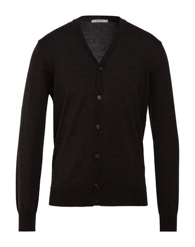 Man Cardigan Dark brown Size 42 Merino Wool
