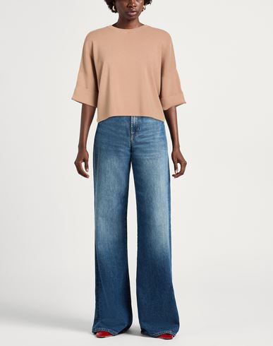 Woman Sweater Camel Size ONESIZE Viscose, Polyester