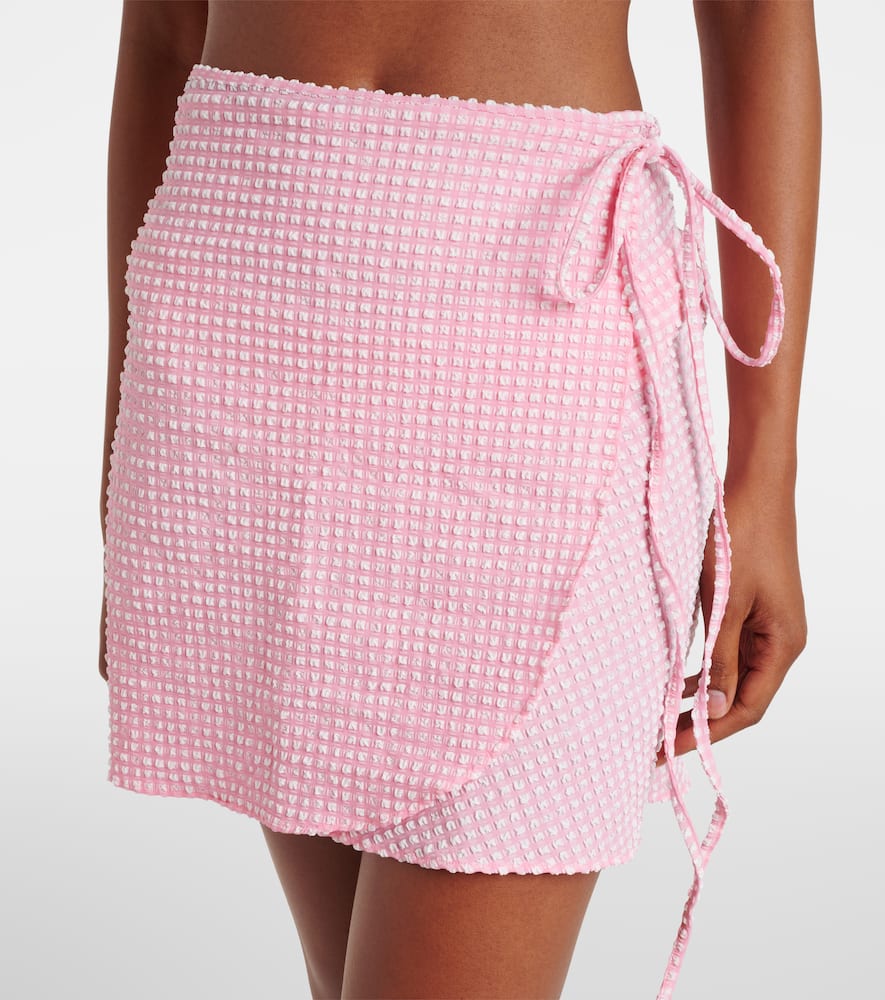 Gingham beach cover-up