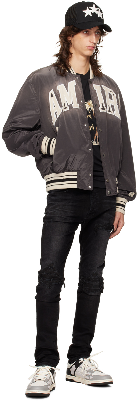 AMIRI Black MX1 Bandana Jacquard Jeans