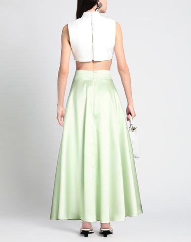 A Ligné Woman Maxi skirt Light green Size 8 Polyester, Silk