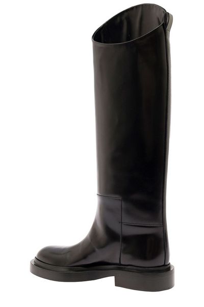 Jil Sander Asymmetric Round-Toe Boots