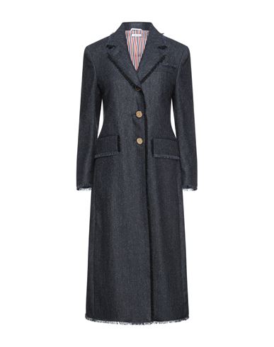 Woman Coat Midnight blue Size 2 Wool