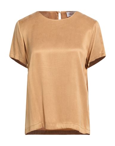 Woman Top Beige Size S Cupro, Viscose