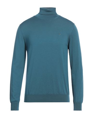 Man Turtleneck Deep teal Size L Wool