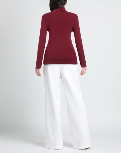 Woman Turtleneck Burgundy Size L Wool, Polyester, Polyamide, Elastane