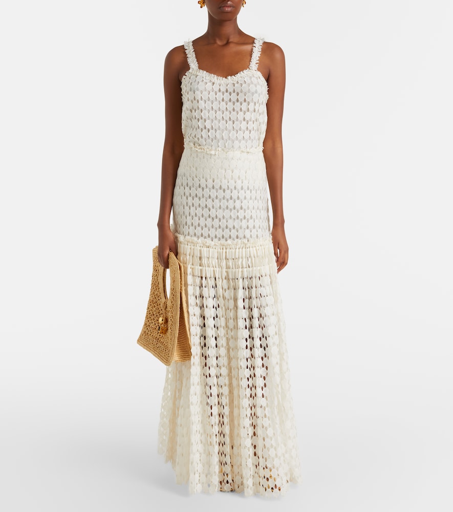 Francoise lace cotton-blend top